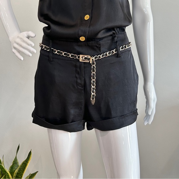 Marciano Black Stretch Silk Romper - Picture 11 of 13